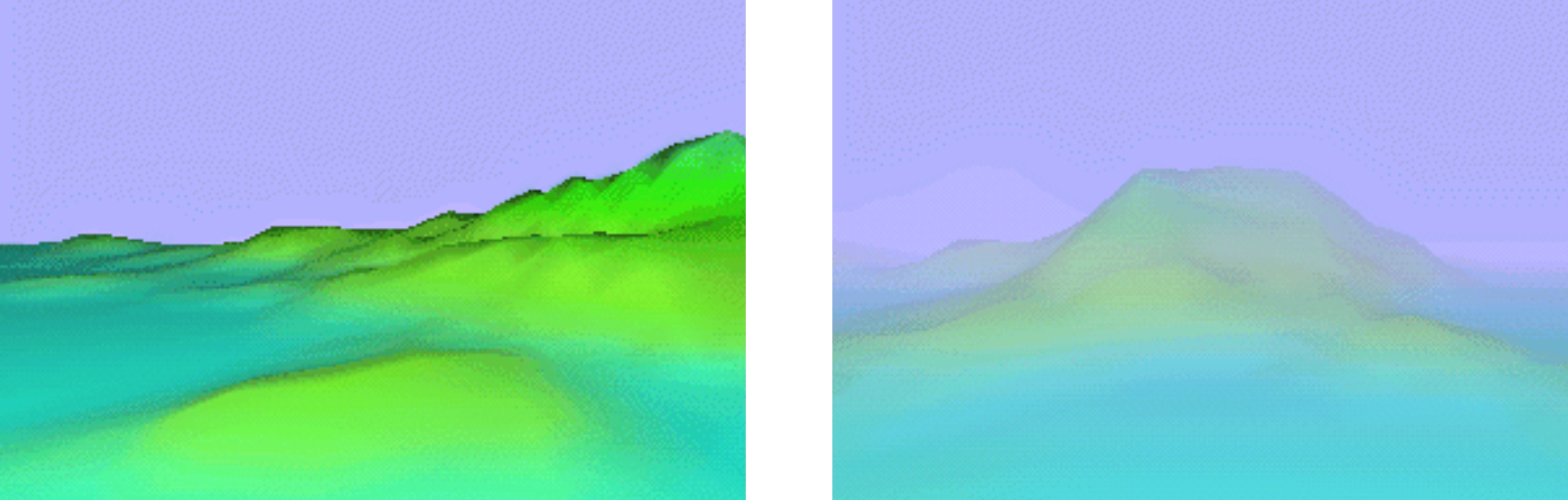 Compare with and without fog. As you can easily see - fog helps you 