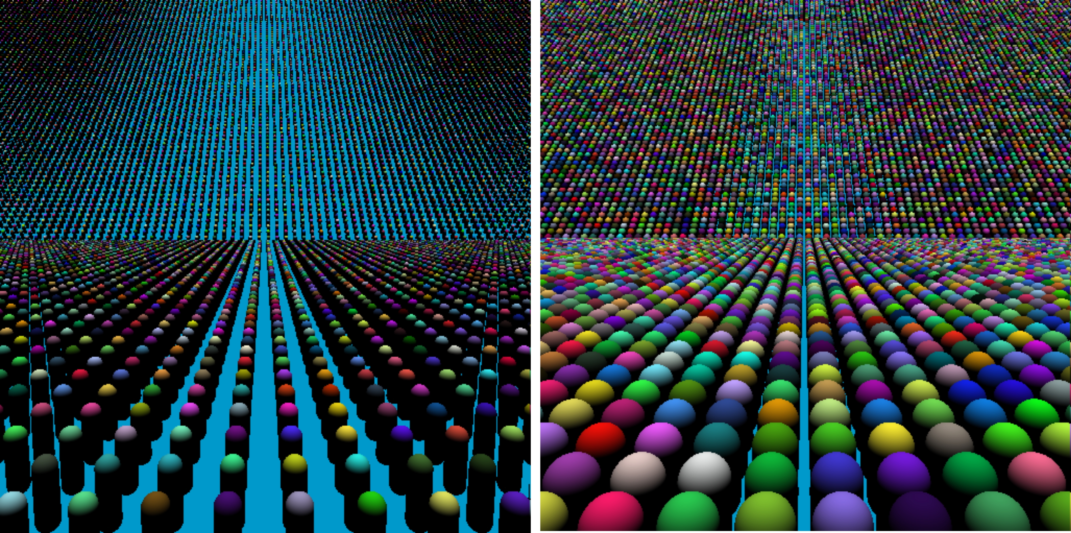Rows and rows of capsules instead of spheres.