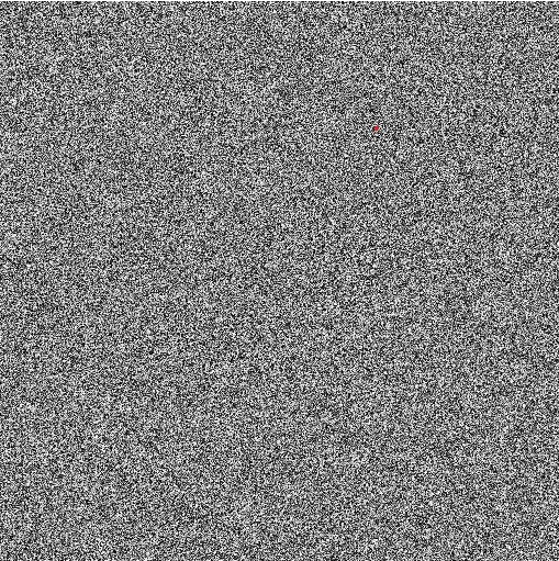 Random pixels with no correlation or pattern.