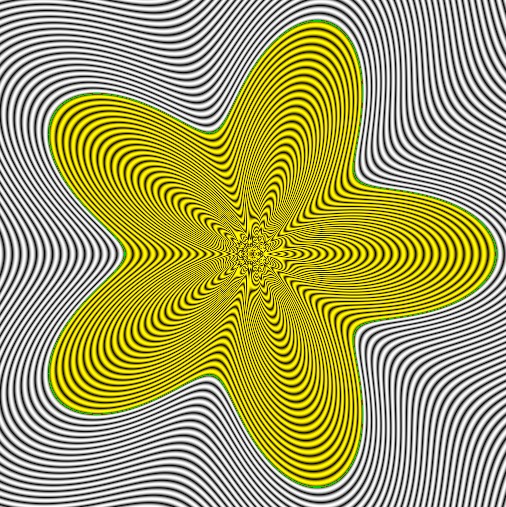 Sdf fractal flower with petals