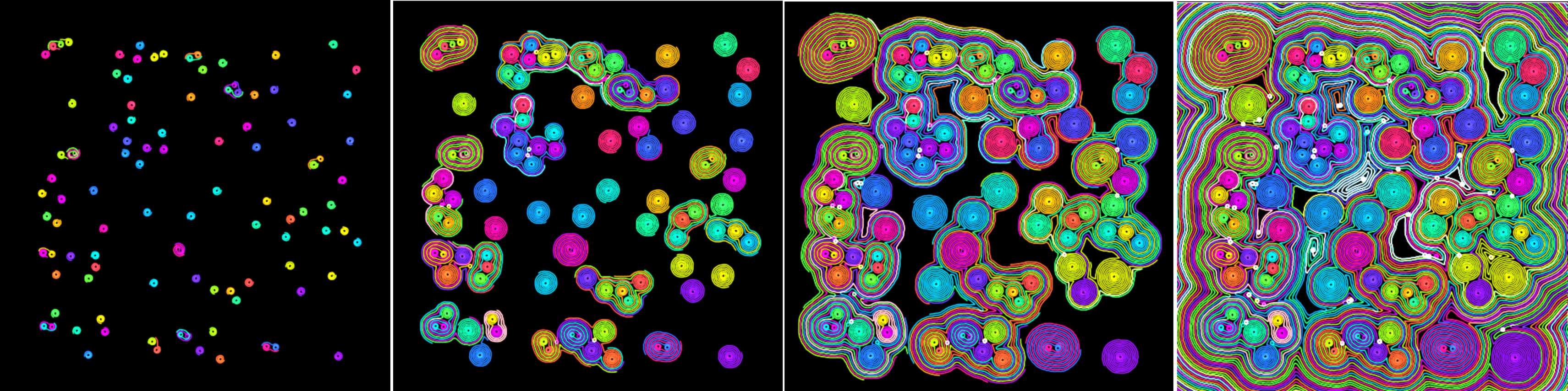 Texture worm pattern as it evolves over time - showing the pattern creation.
