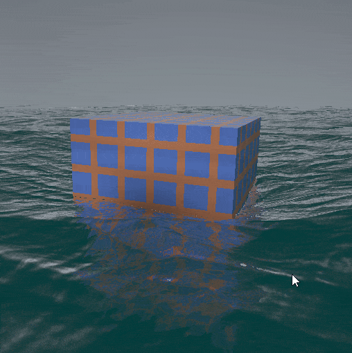 Ocean water effect.