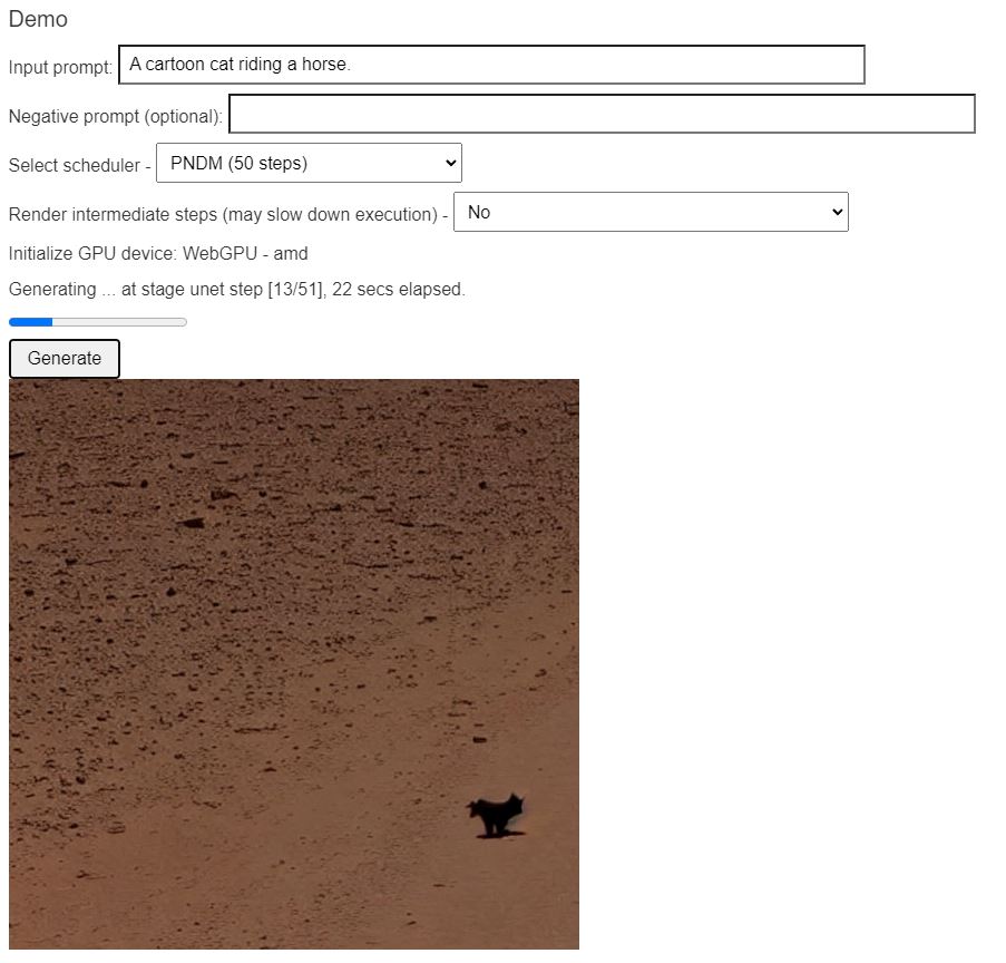 webgpu stable diffusion - yes you can run it in a web browser!