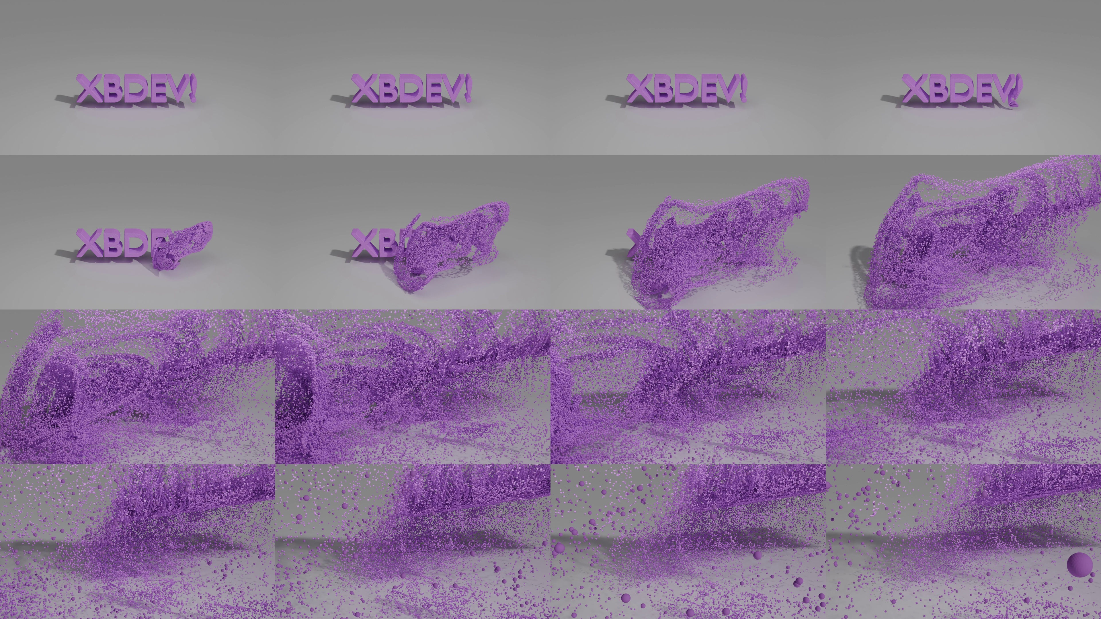 Text Dissolve using Particles